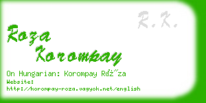 roza korompay business card